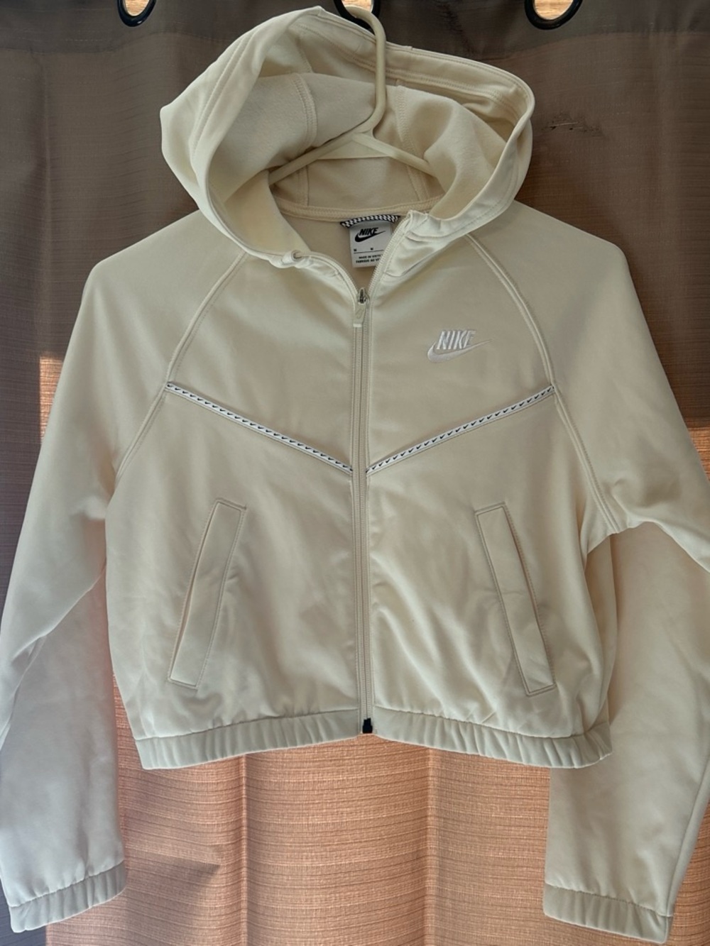 Nike Women's Cream Zip-Up Hoodie Jacket